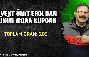 Levent Ümit Erol'dan Günün İddaa Kuponu