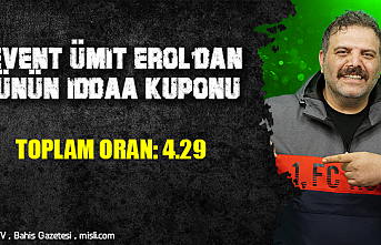Levent Ümit Erol'dan Günün İddaa Kuponu!